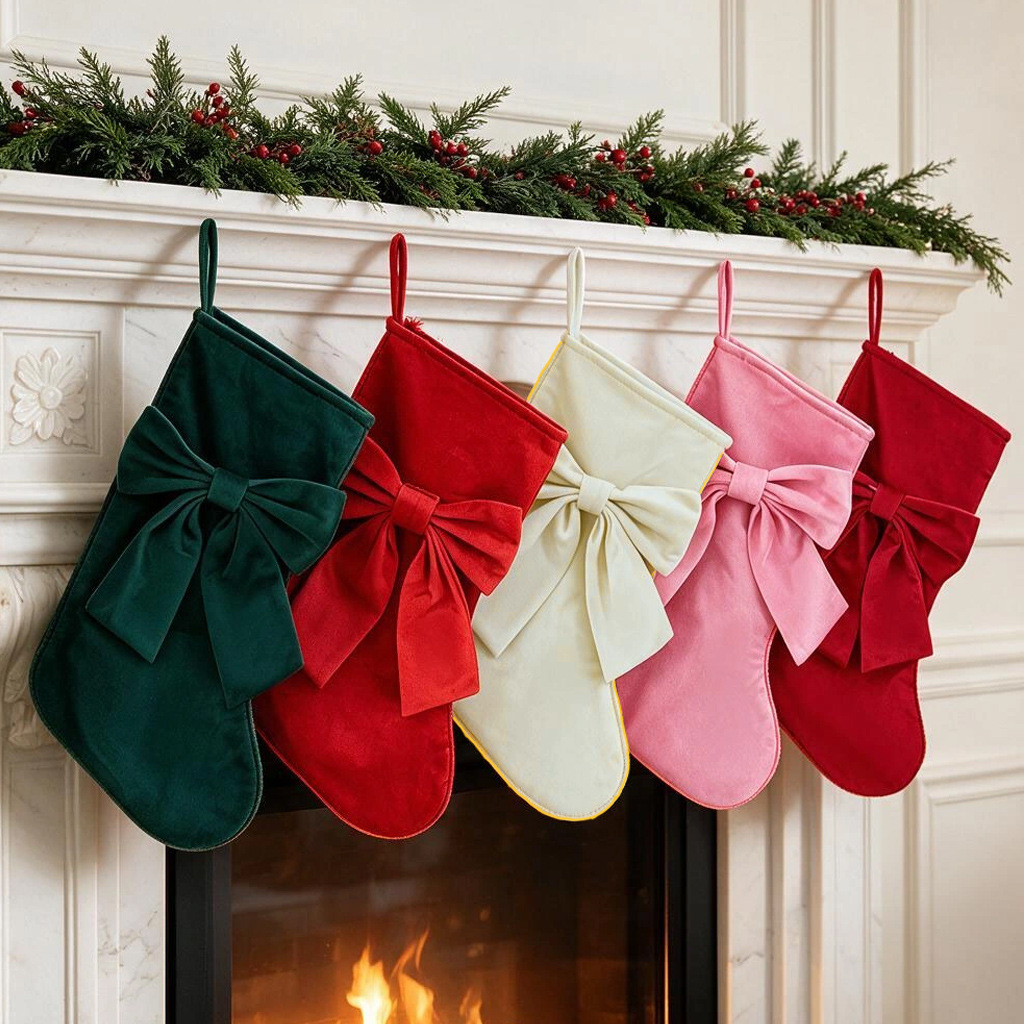 Christmas Stocking Hanging - 1 unidade de meias de Natal,