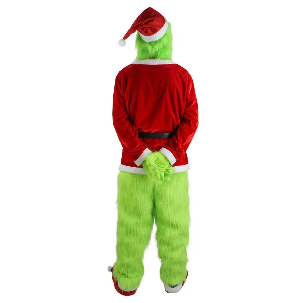 Santa Hat Plush - Conjunto de Fantasia Cosplay 2026: Máscara