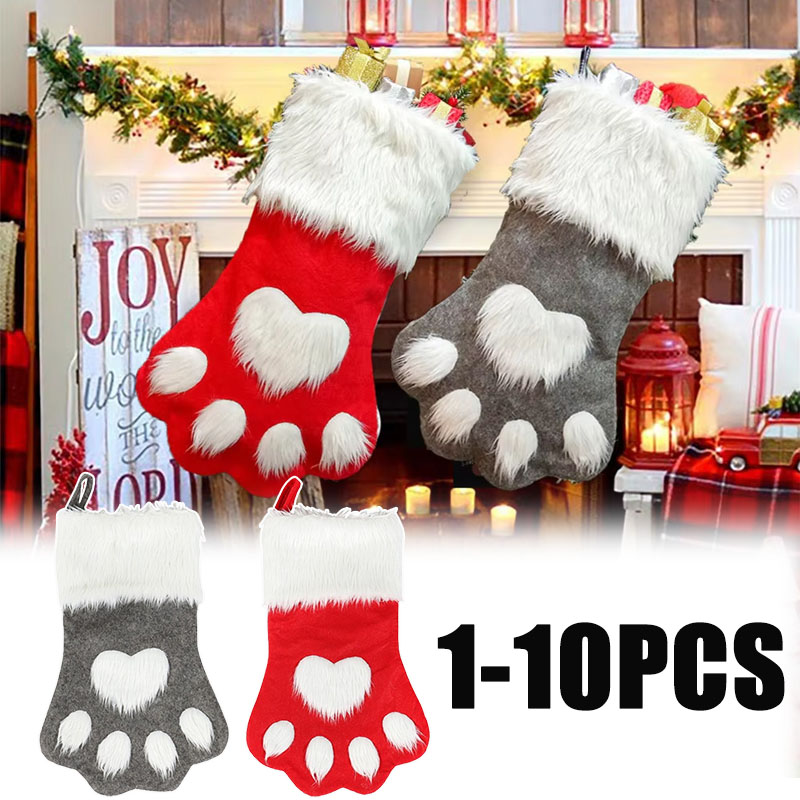 1/3/5/10PCS Bonita Meia de Nat - Christmas Stocking Hanging avaliação e preço