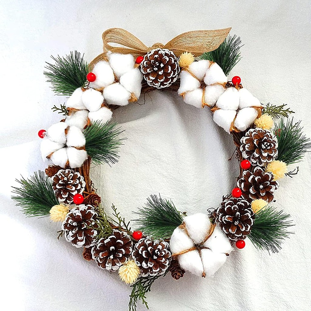 Agulhas de pinho verde artific - Christmas Wreath Fake avaliação e preço