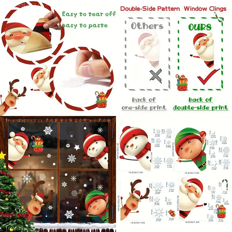 82 peças de adesivos de Natal  - Snowflake Window Decal avaliação e preço