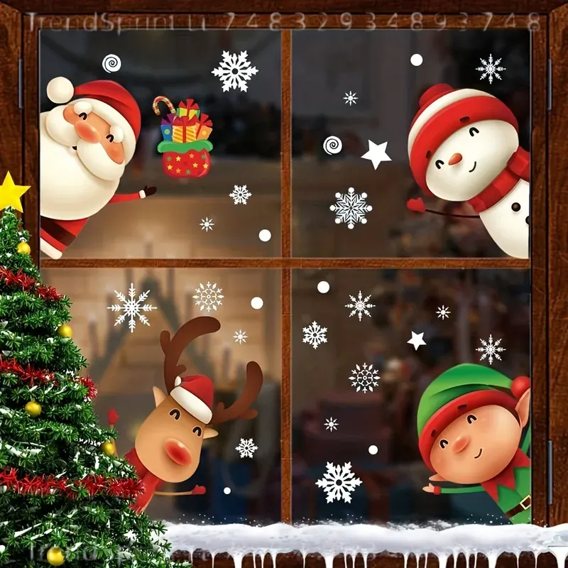 82 peças de adesivos de Natal  - Snowflake Window Decal avaliação e preço