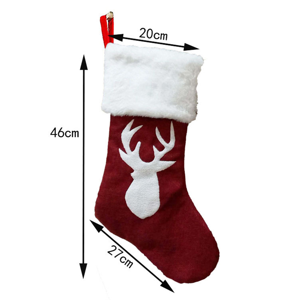 Big Plush Meia De Natal Para C - Christmas Stocking Hanging avaliação e preço