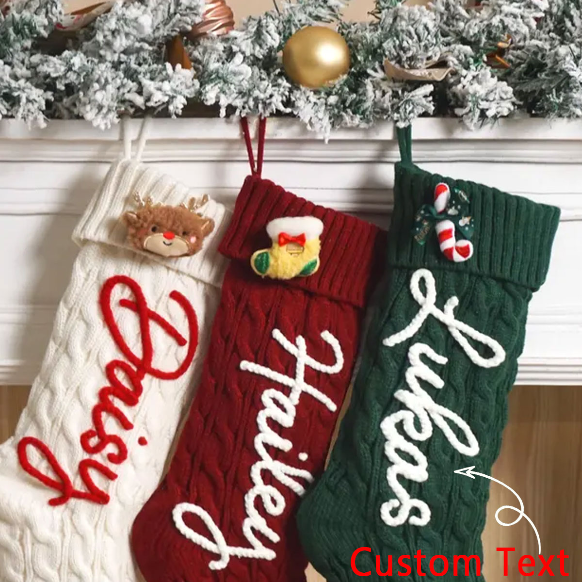 1 Par de Meias Decorativas de  - Christmas Stocking Hanging avaliação e preço