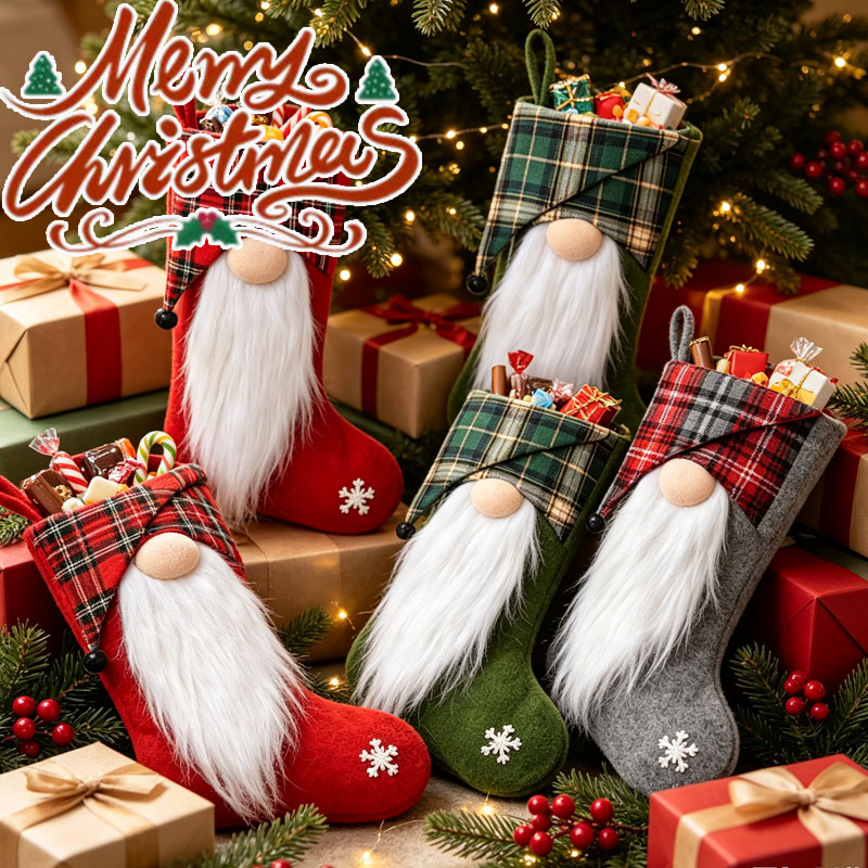 1-4 Sacolas de Natal para Cria - Christmas Stocking Hanging avaliação e preço